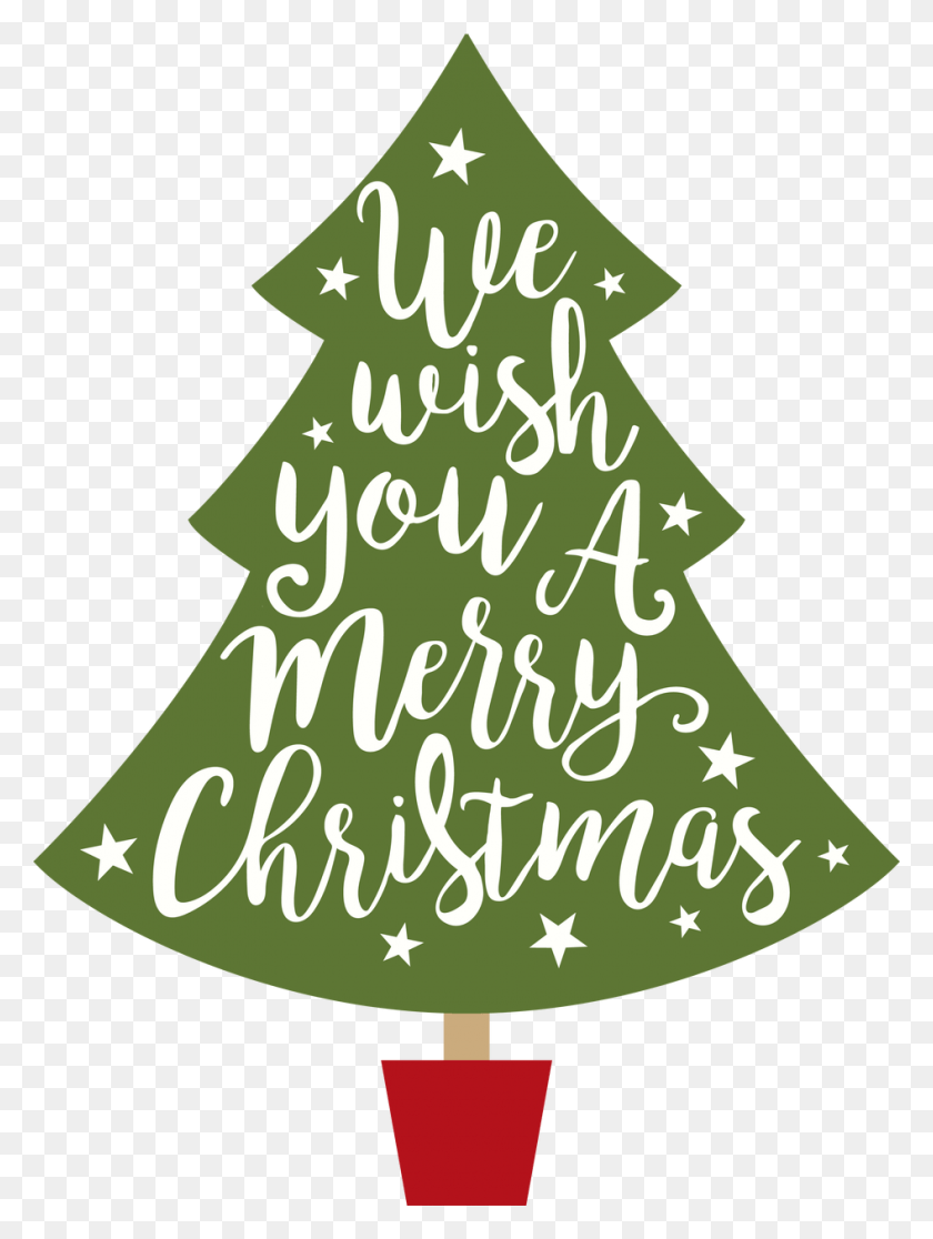 945x1280 Wish You A Merry Christmas Tree Svg Cut File Christmas Tree Merry Christmas, Plant, Ornament HD PNG Download