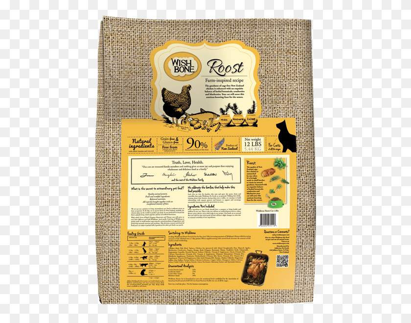 453x599 Wishbone Roost Chicken Grain Amp Gluten Free Dry Cat Wishbone Pasture Cat Food Pasture, Text, Poultry, Fowl HD PNG Download