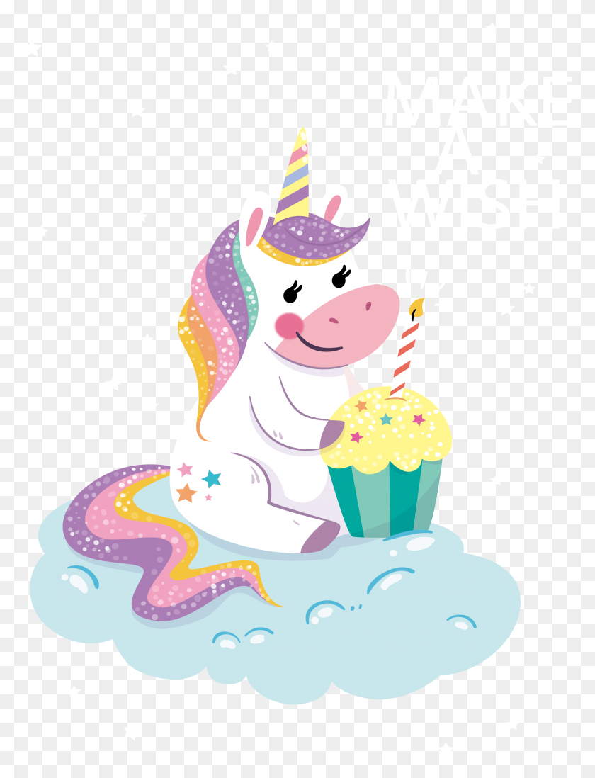 2403x3200 Wishing Birthday Euclidean Vector Unicorn Party Icon Unicorn Birthday Clipart, Cream, Dessert, Food HD PNG Download