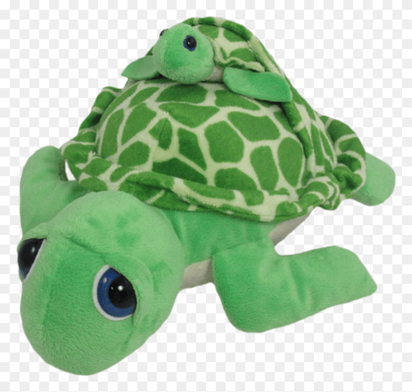 877x834 Wishpets 12 Pint Sized Pals Green Sea Turtle With Baby Turtle With Baby Plush, Animal, Toy, Reptile HD PNG Download
