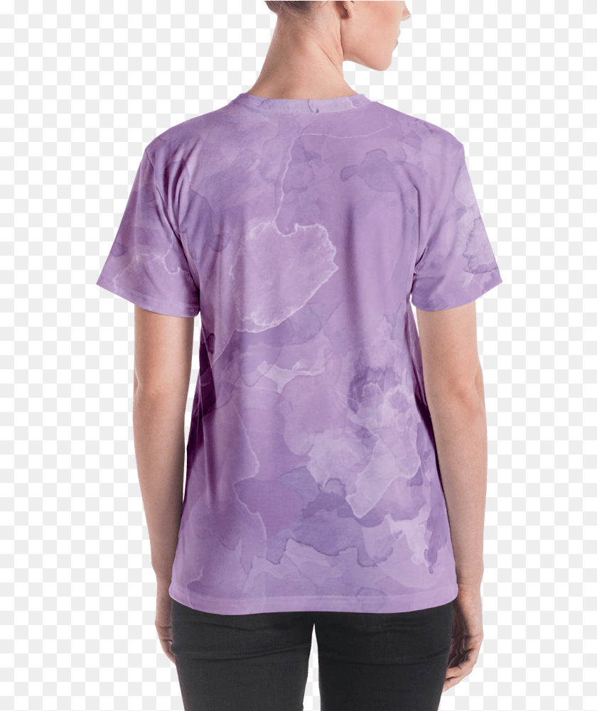 575x1001 Wisteria Watercolor Women39s T Shirt T Shirt Zazuze T Shirt, T-shirt, Clothing, Blouse, Person Transparent PNG