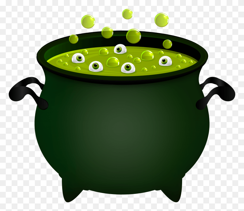7925x6773 Witch Cauldron Clip Art Image, Plant, Pottery, Jar HD PNG Download