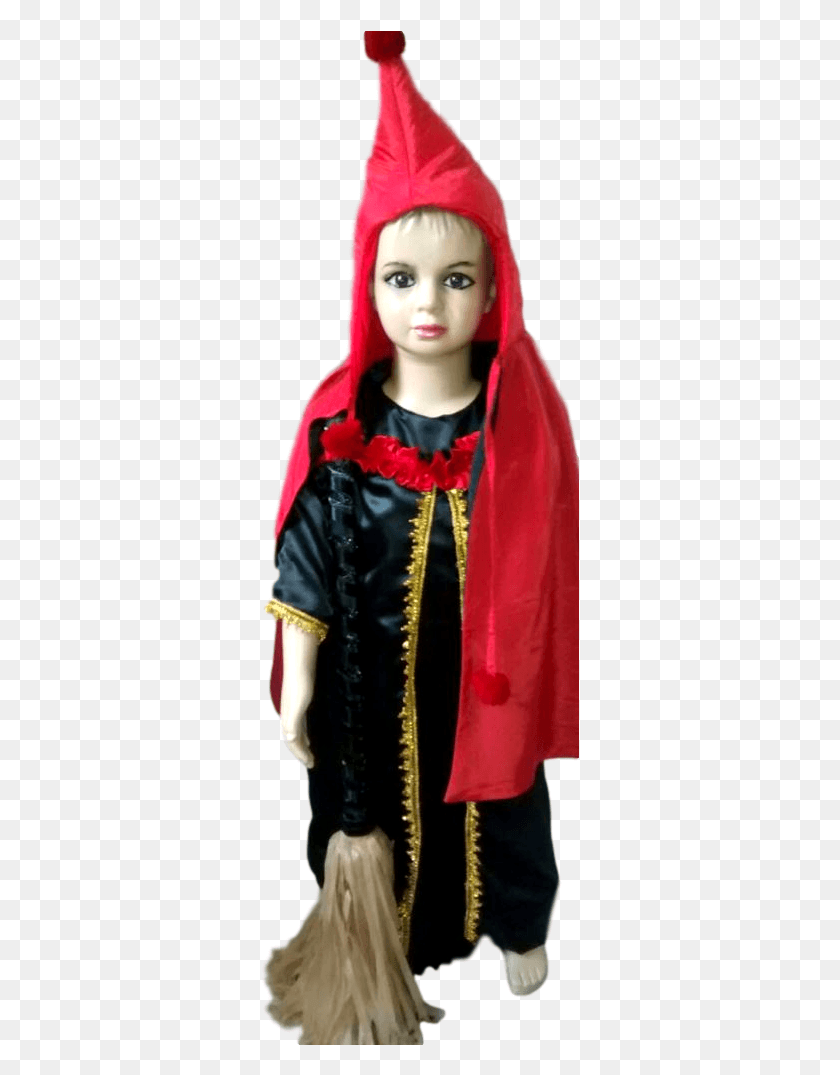 319x1015 Witch Costume Red Cape 3 12 Years Girl, Clothing, Apparel, Person HD PNG Download