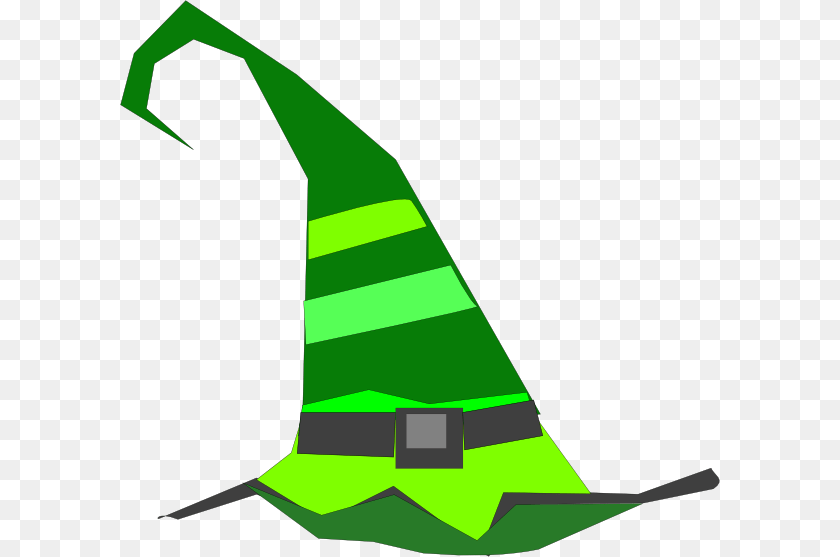 600x557 Witch Hat Clipart Green, Accessories, Tie, Formal Wear, Art Sticker PNG