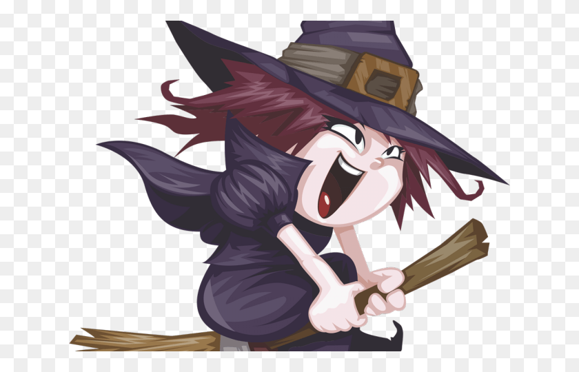 640x480 Witch Hat Clipart Small Vedma Na Metle Kartinki, Clothing, Apparel, Person HD PNG Download