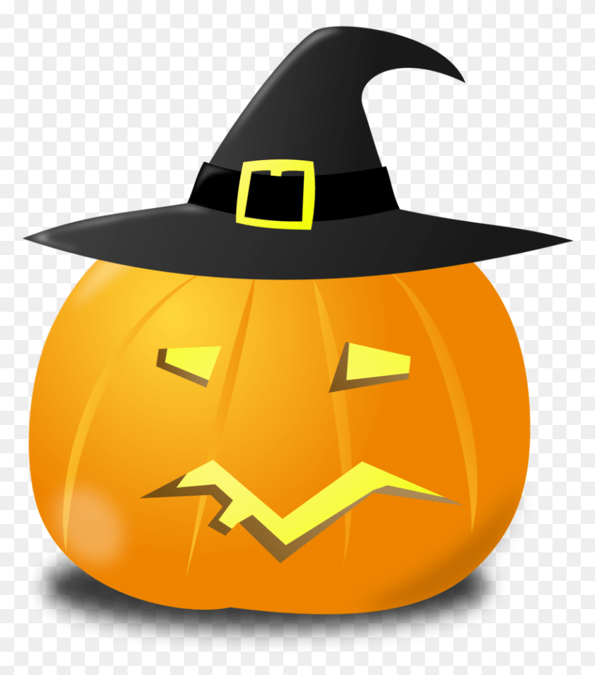 815x934 Witch Pumkin Clipart Witch Pumpkin, Vegetable, Plant, Food HD PNG Download