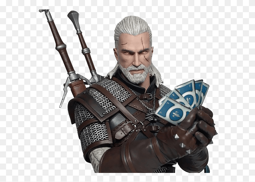 602x541 Witcher Transparent Image Geralt Playing Gwent Bust, Person, Human, Leisure Activities HD PNG Download