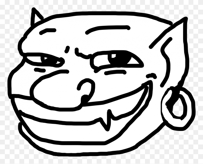 1659x1322 Descargar Png Con 1 Además Makeameme On Funny Troll Face Gangnam Troll Face Non Transparent, Bowl, Stencil, Cup Hd Png