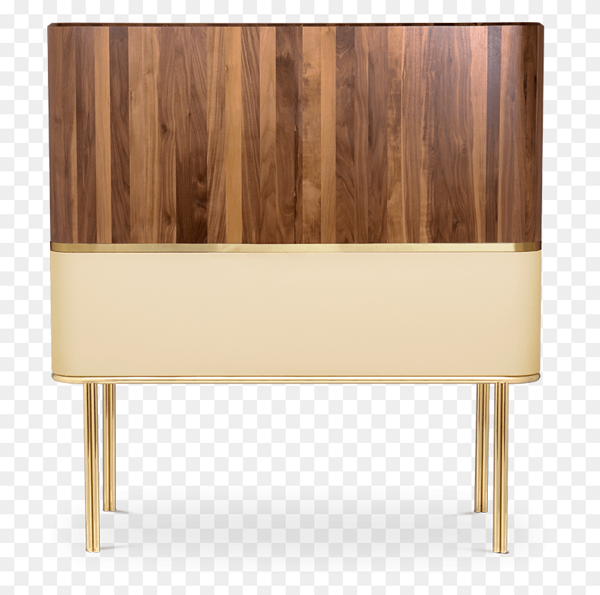 717x773 With A Body Handmade In Walnut And Two Door Handles, Furniture, Tabletop, Sideboard HD PNG Download