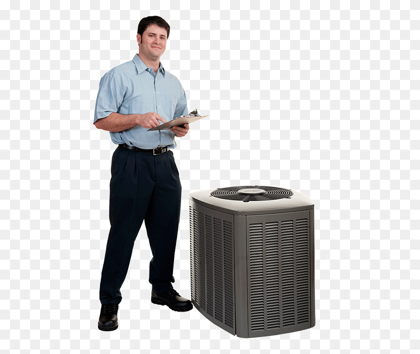 472x649 With Flat Rate Pricing Both The Technician And Office Heating Ventilation And Air Conditioning, Person, Human, Air Conditioner HD PNG Download