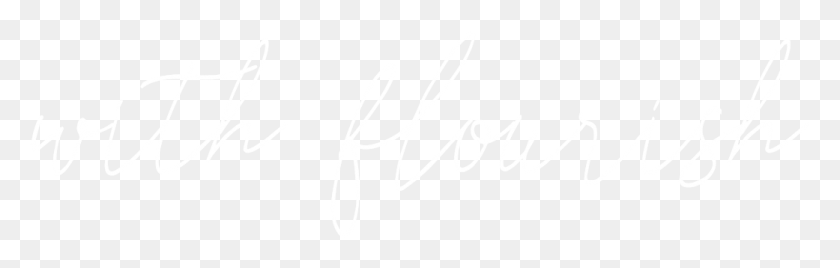 1041x278 With Flourish Johns Hopkins Logo White, Text, Handwriting, Signature HD PNG Download