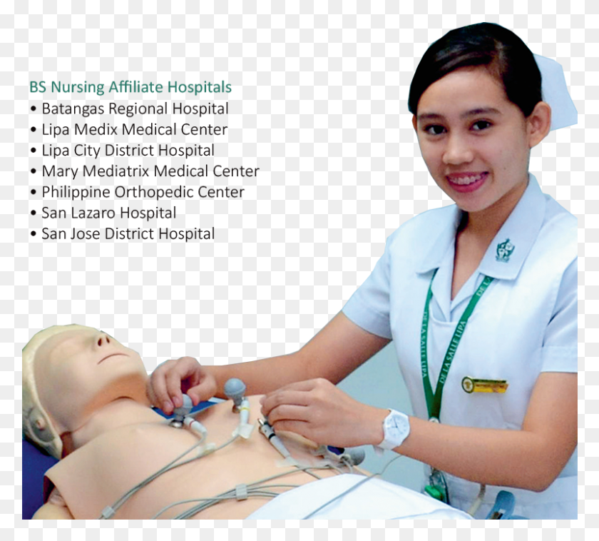 801x717 With Its Modern Facilities Con Equipped Students With De La Salle Lipa Nursing Uniform, Person, Human, Nurse HD PNG Download