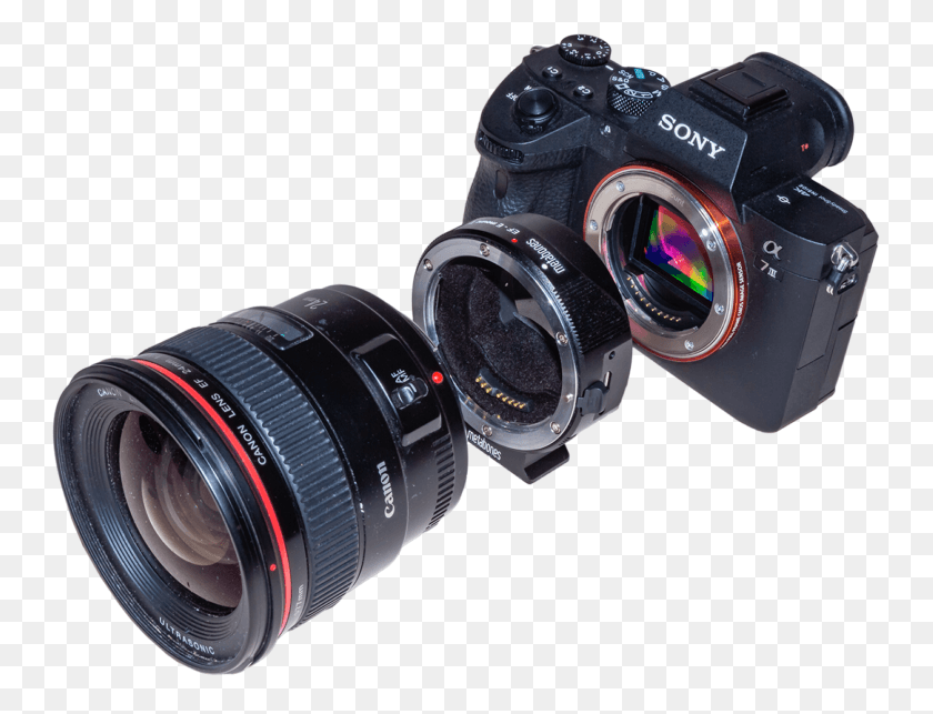 745x583 With Metabones Canon Adapter The Metabones Canon Ef Sony A7 Iii With Canon Lens, Camera, Electronics, Wristwatch HD PNG Download