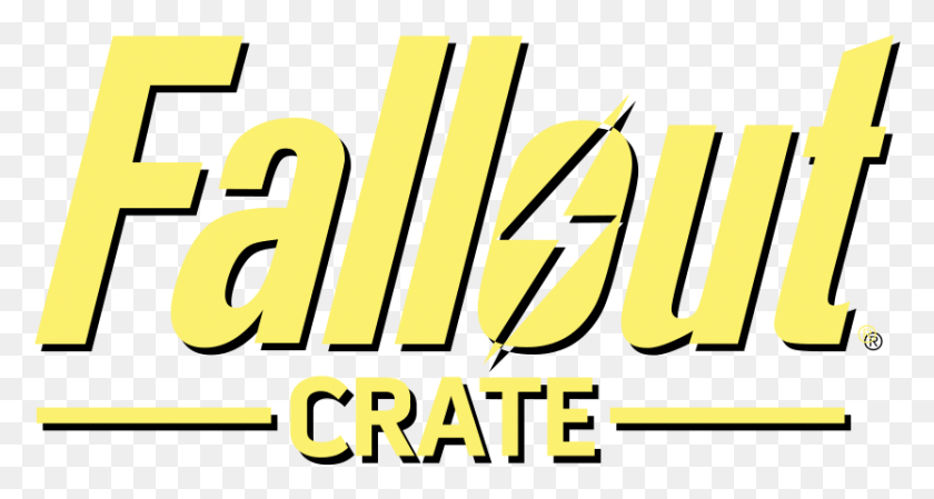 833x416 With The First One Being That Of Vault Tec As Loot Fallout Logo Yellow, Text, Word, Alphabet HD PNG Download
