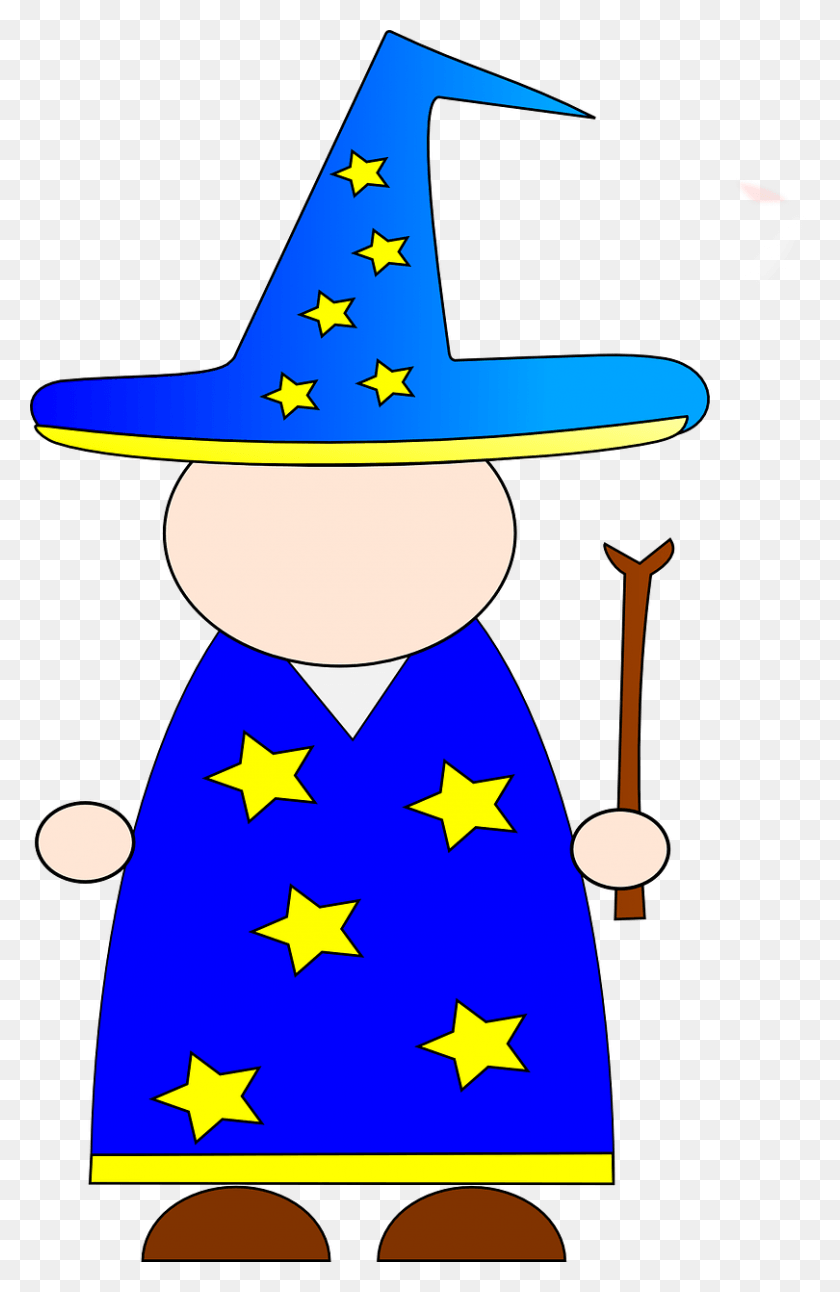 810x1280 Wizard Hat Wand Robe Stars Transparent Image Clip Art, Clothing, Apparel, Hat HD PNG Download