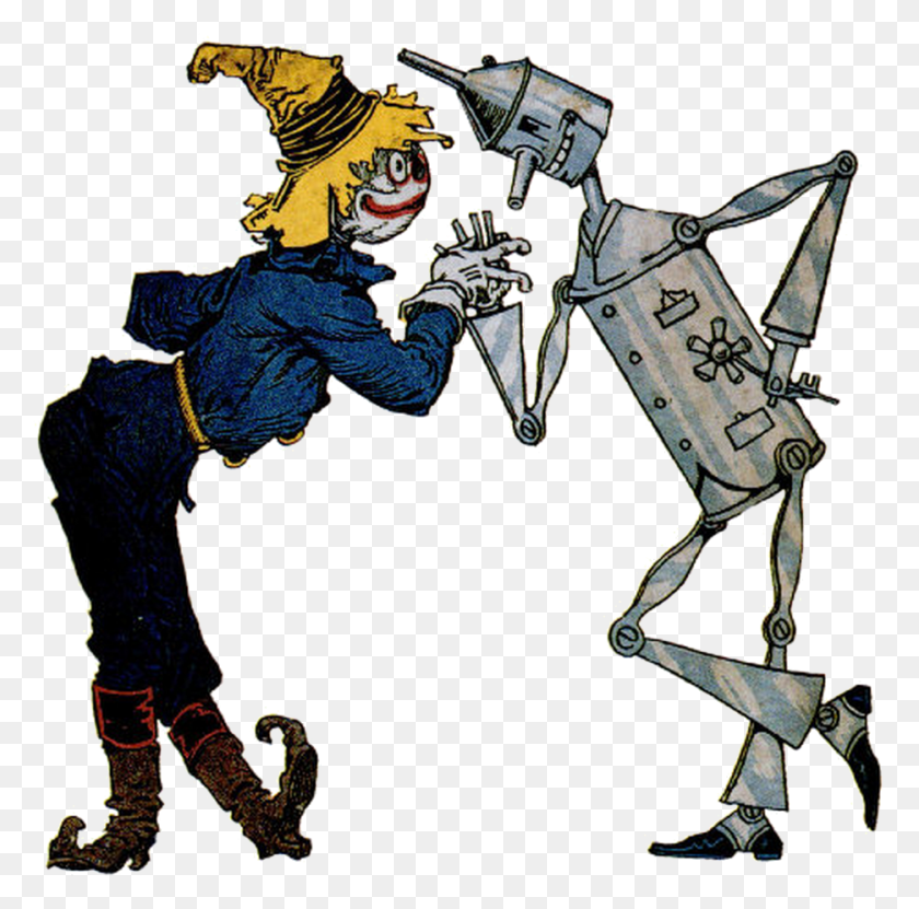 935x925 Wizard Of Oz Photos Tin Woodman And Scarecrow Fanfiction, Person, Human, Robot HD PNG Download