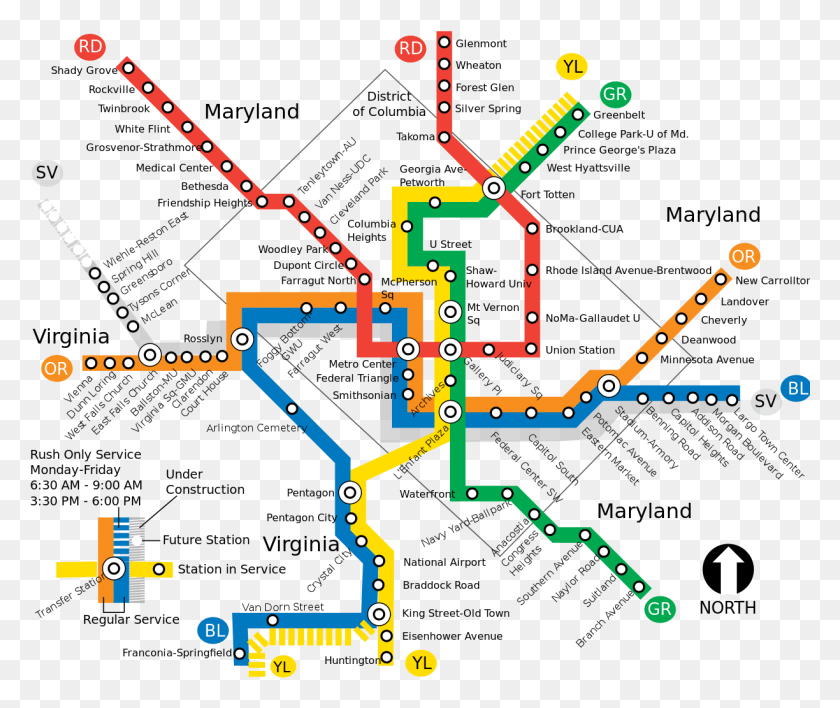 1224x1017 Wmata System Map Dc Metro Map, Building, Text, Urban HD PNG Download