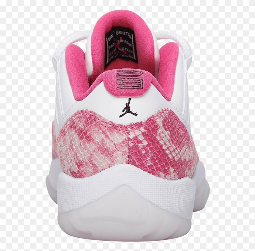 Wmns Air Jordan 11 Retro Low White Jordan 11 Pink Snakeskin Back