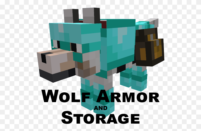 535x489 Descargar Png Wolf Armor And Storage Minecraft Lobo Con Armadura Png