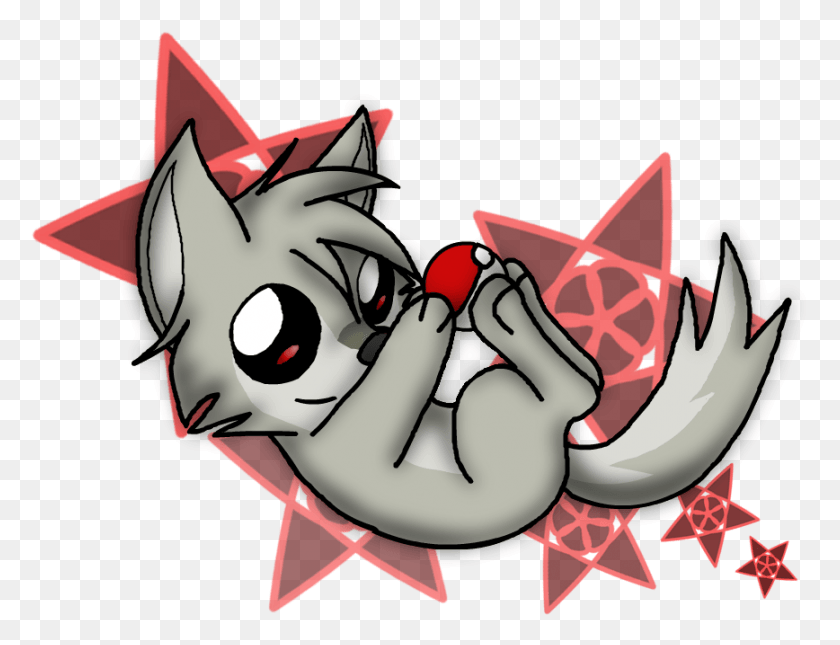 868x651 Wolf Clipart Chibi Cute Chibi Wolf Pups, Hand, Symbol, Graphics HD PNG Download