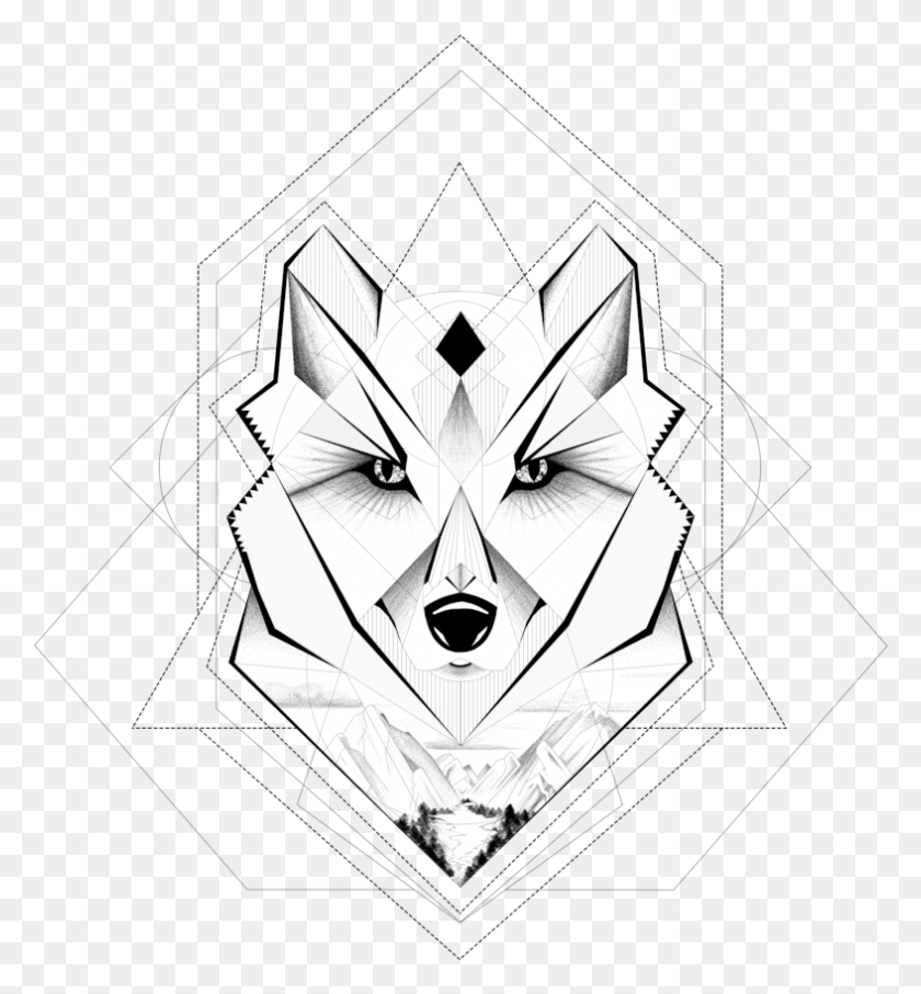 787x855 Wolf Geometric Wolf Transparent Geometric, Paper, Diamond HD PNG Download