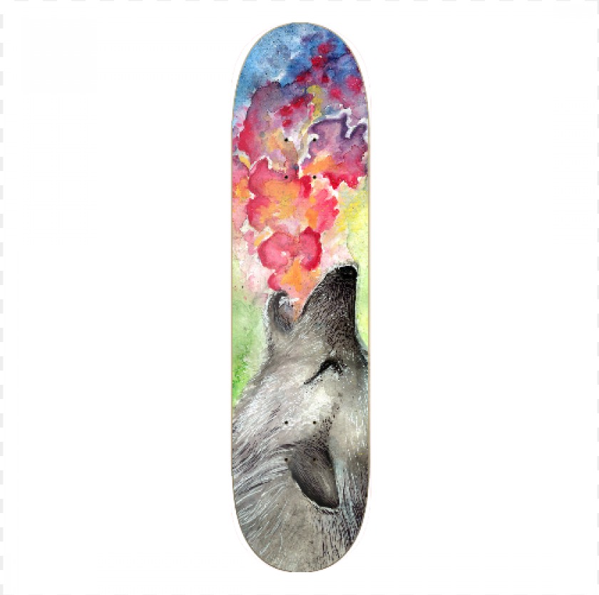 Wolf Graffiti Howl Longboard, Art, Painting, Animal, Bear Sticker PNG