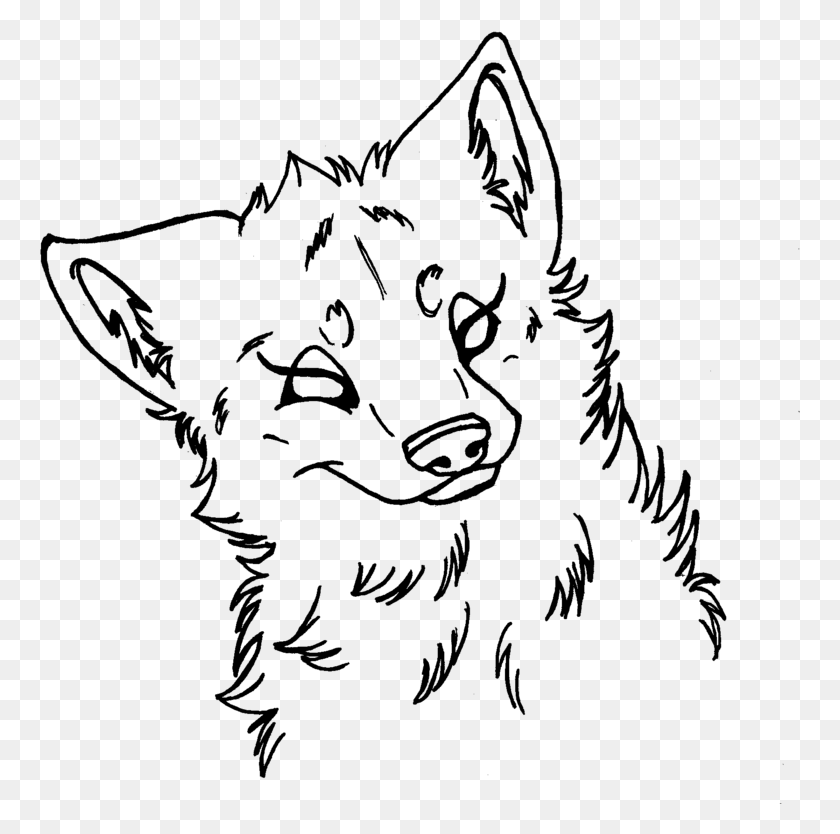 761x774 Wolf Line At Line Art, Gray, World Of Warcraft HD PNG Download