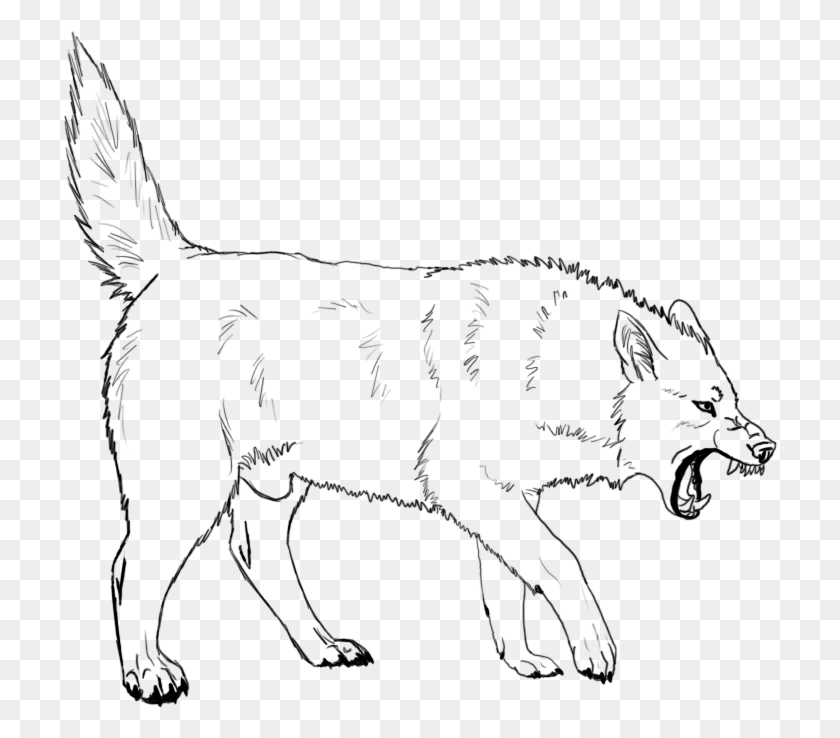 716x678 Волк Lineart 001 От Angry Wolf For Life Angry Wolf Line Art, Серый, World Of Warcraft Hd Png Скачать