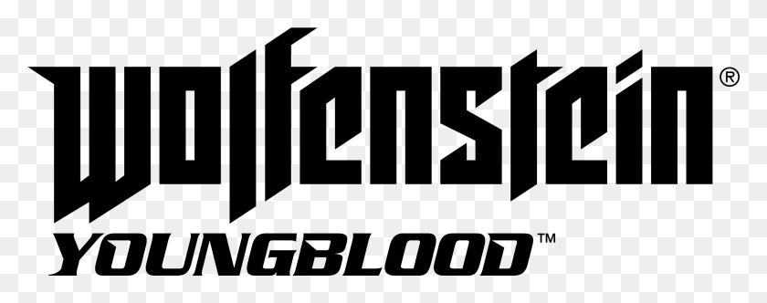 2302x804 Wolf Youngblood Revisedlogo Black Graphic Design, Gray, World Of Warcraft HD PNG Download