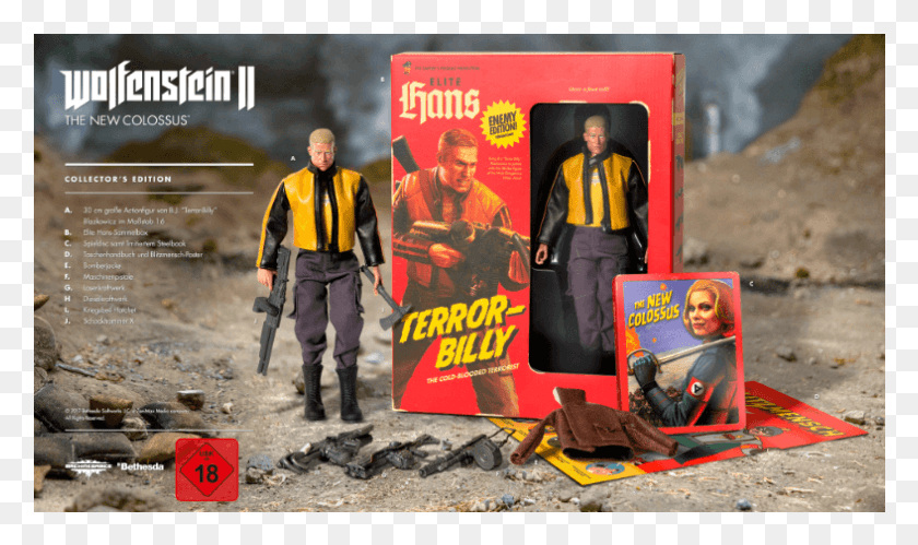 787x443 Wolfenstein 2 The New Colossus Collector39s Edition, Person, Human, Clothing HD PNG Download