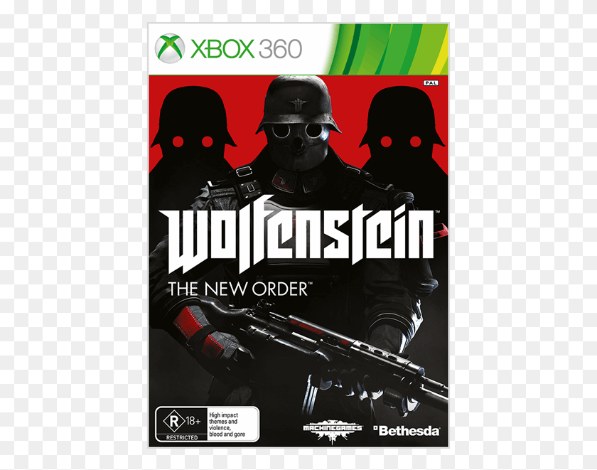 429x601 Wolfenstein Нацистский Шлем Wolfenstein The New Order Xbox, Человек, Человек, Плакат Hd Png Скачать