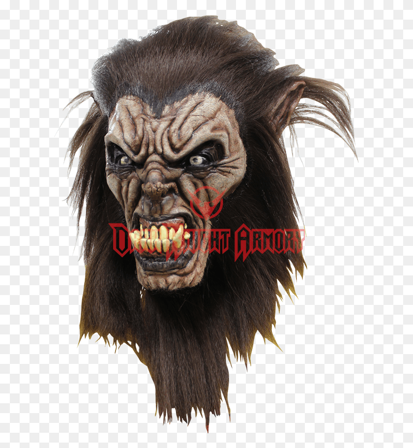621x851 Wolfman Adult Latex Mask Wolfman Mask, Alien, Head, Halloween HD PNG Download