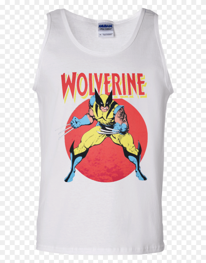 583x1013 Descargar Wolverine Retro Comic Tank Top Camisetas Wolverine, Ropa, Ropa, Camiseta Hd Png
