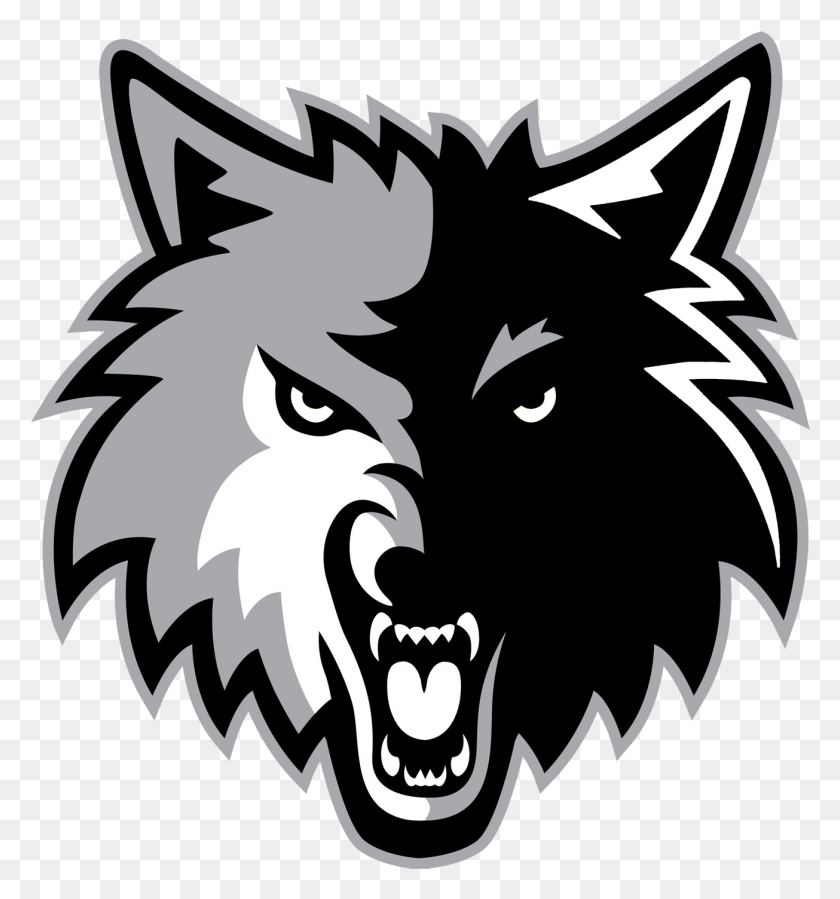 1305x1404 Wolves Athletics Logo Timberwolves, Stencil, Dragon, Graphics HD PNG Download