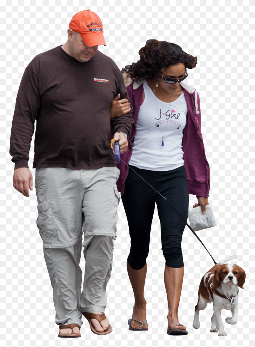 1219x1695 Woman And Man Walking With Dog On Leash Mike Michael Man And Woman Walking, Person, Human, Clothing HD PNG Download