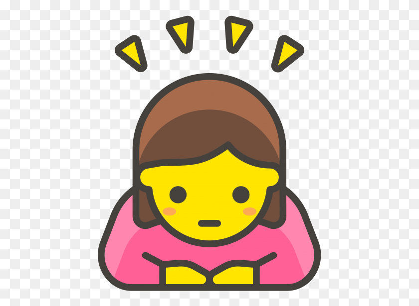 449x555 Woman Bowing Emoji Icono Mujer, Poster, Advertisement, Graphics Hd Png