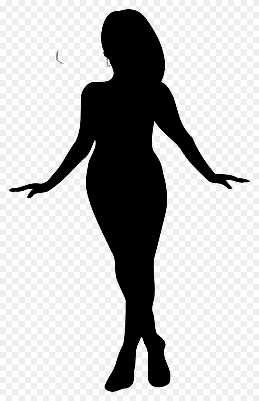 806x1280 Descargar Png Mujer Danza Pirouette Curvy Image Woman Silhouette Clipart, Grey, World Of Warcraft Hd Png