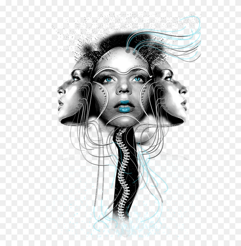 562x800 Woman Face Smoke Black Girls Womans Ftestickers Illustration, Advertisement, Poster, Person HD PNG Download