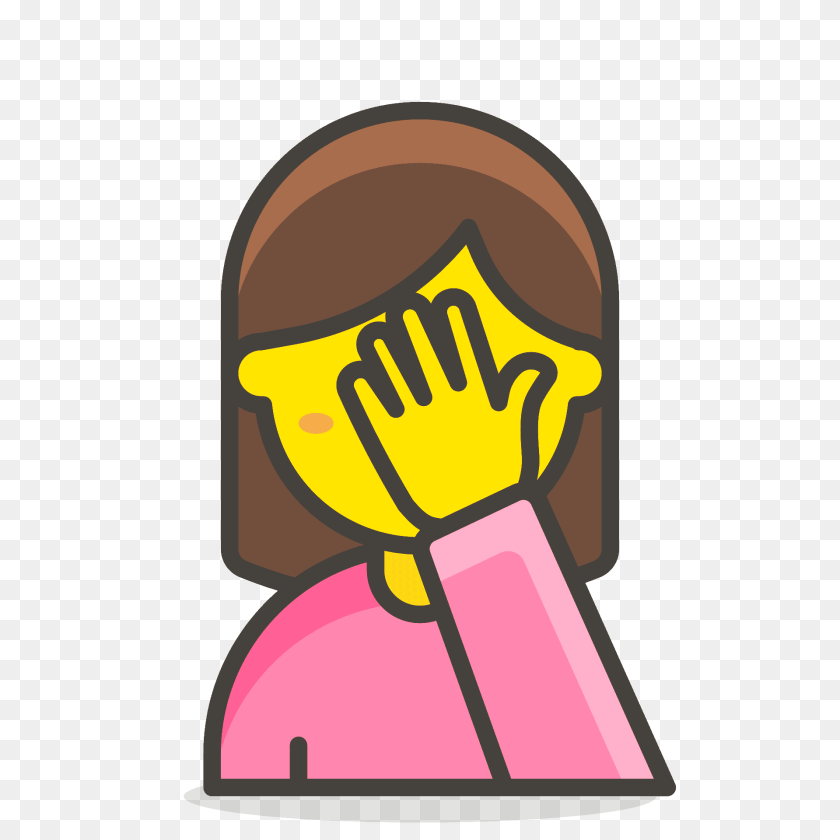 1920x1920 Woman Facepalming Emoji Clipart, Body Part, Hand, Person PNG