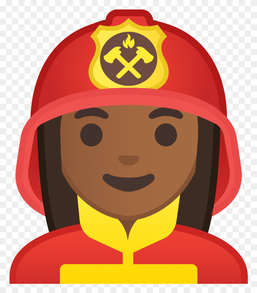 833x961 Woman Firefighter Firefighter Emoji, Clothing, Apparel, Helmet HD PNG Download
