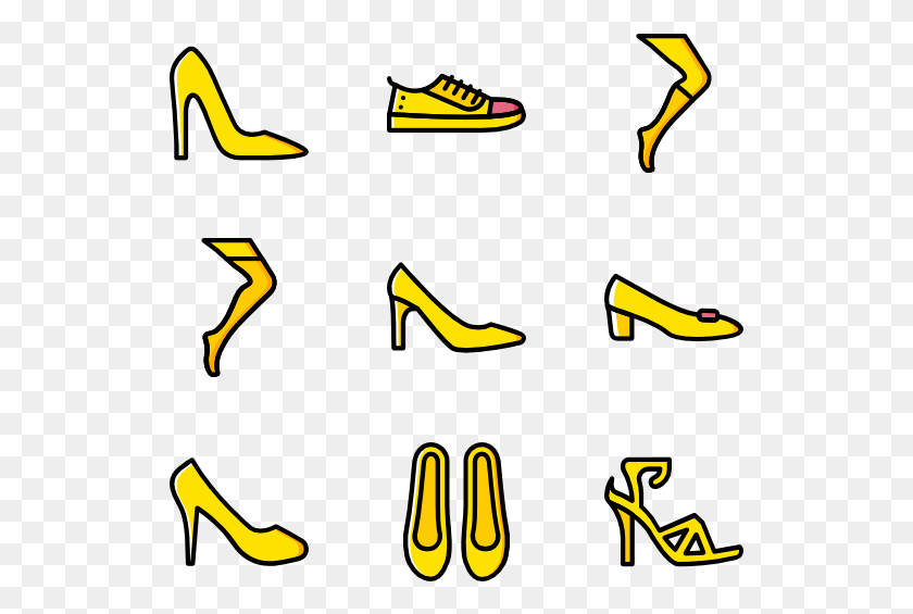 529x505 Женская Обувь Желтая Обувь Значок, Текст, Плакат, Реклама Hd Png Скачать