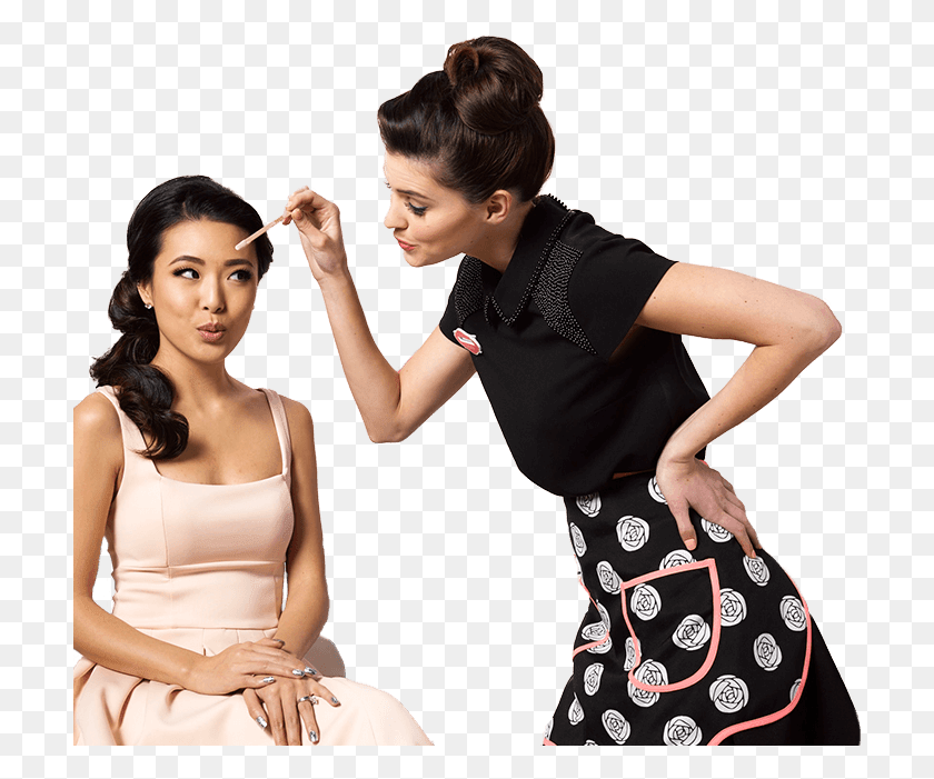 710x641 Woman Getting Her Brows Waxed For Bold Is Beautiful Benefit Cosmetics, Person, Human, Dance Pose HD PNG Download