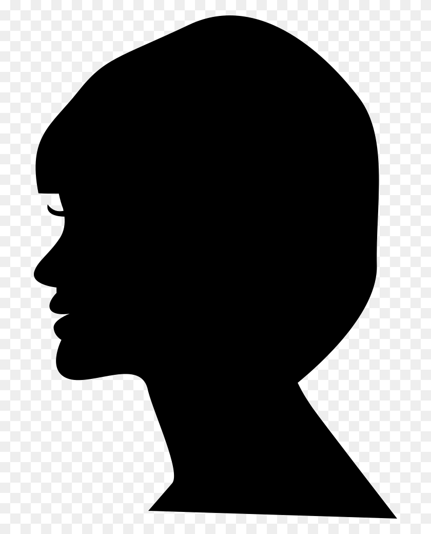 709x980 Woman Head Side View Silhouette Comments Woman Side View Icon, Hair HD PNG Download