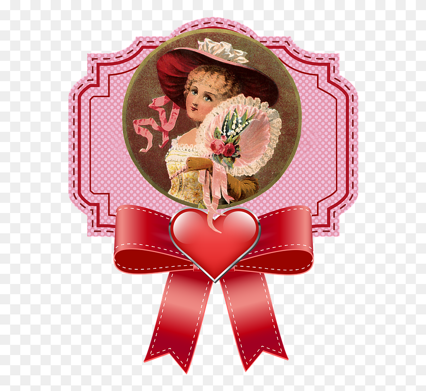 578x711 Descargar Png Mujer Etiqueta Rosa Vintage 1920 Dama Anciana Fondo Transparente Feliz Día De San Valentín, Ropa, Ropa, Persona Hd Png