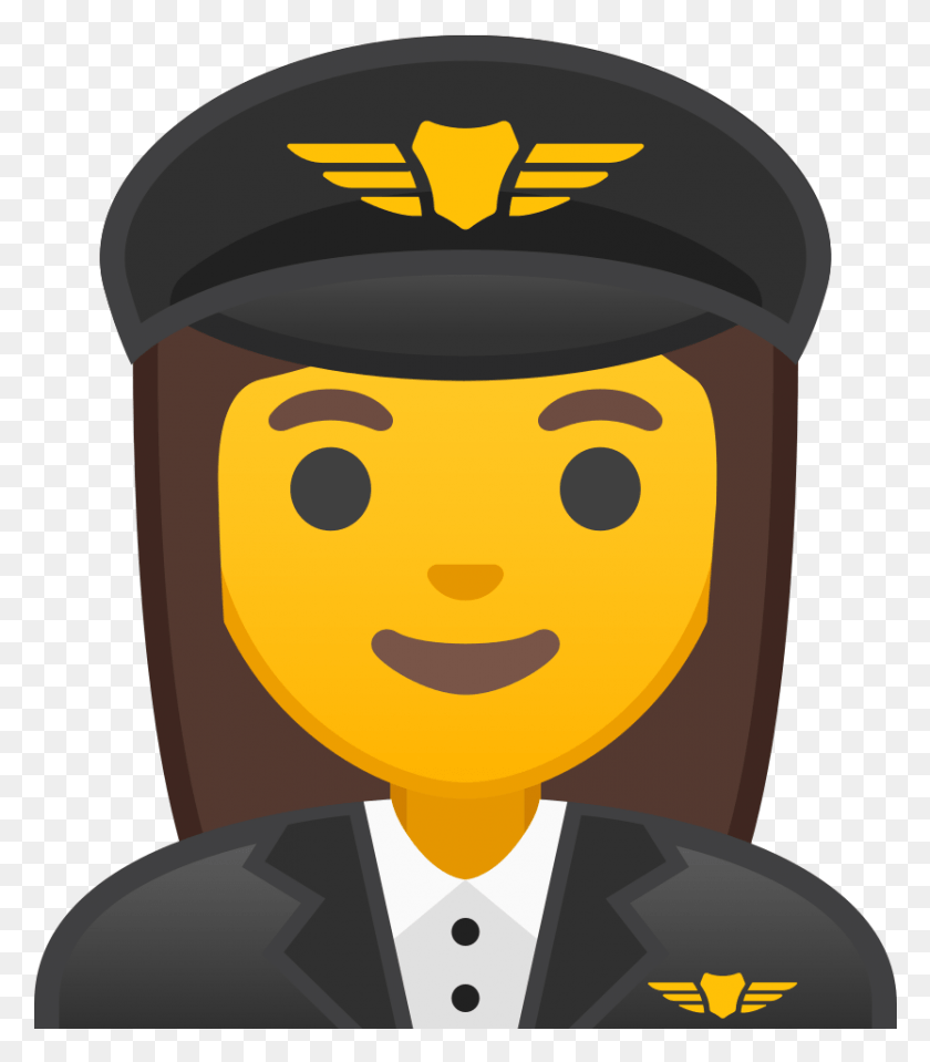 833x961 Woman Pilot Icon Pilot Emoji, Clothing, Apparel, Military Uniform HD PNG Download