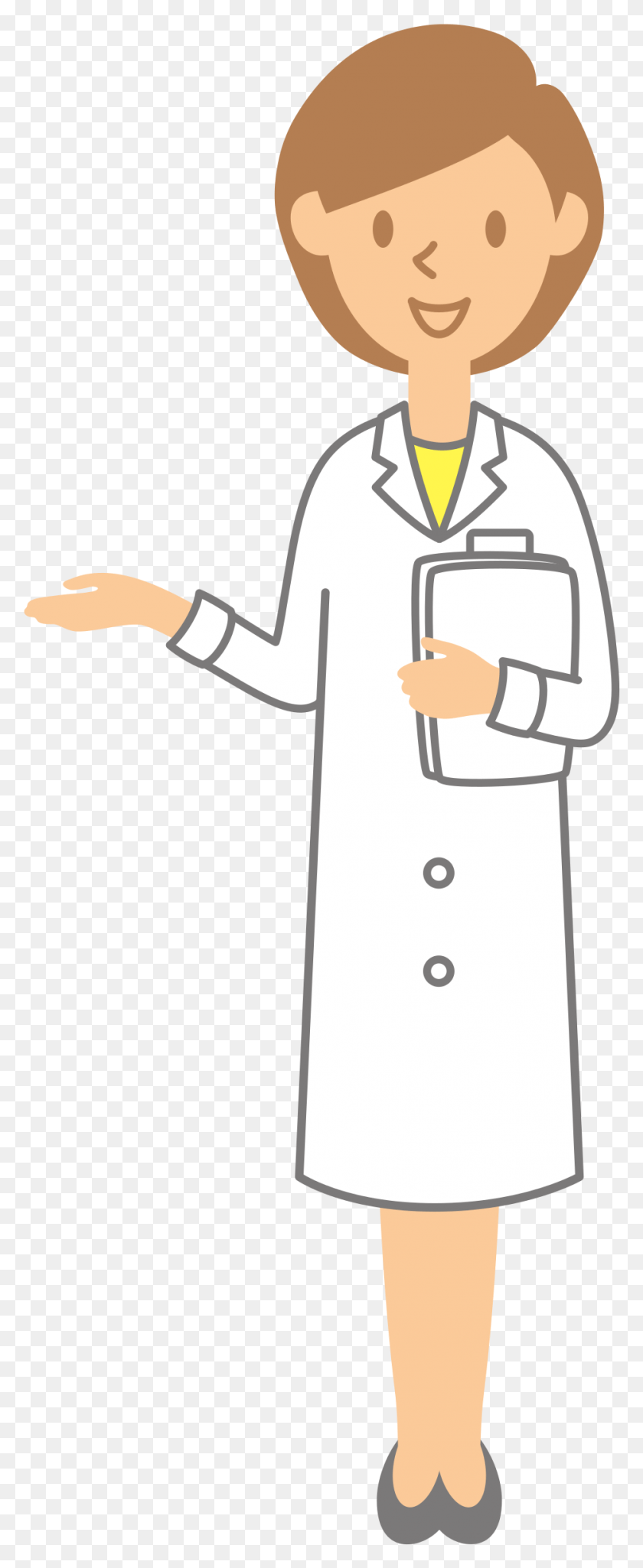 934x2383 Woman Pointing Left Clip Arts Cartoon Doctor Pointing Woman, Clothing, Apparel, Person HD PNG Download
