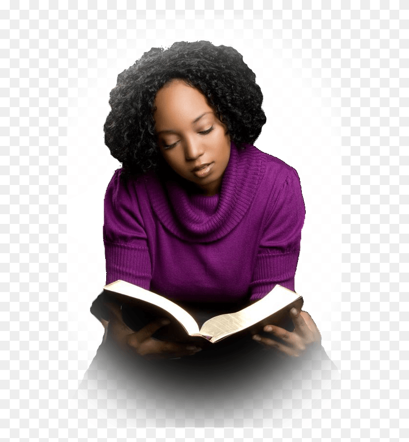 565x848 Woman Reading Bible Reading The Bible, Person, Human, Hair HD PNG Download