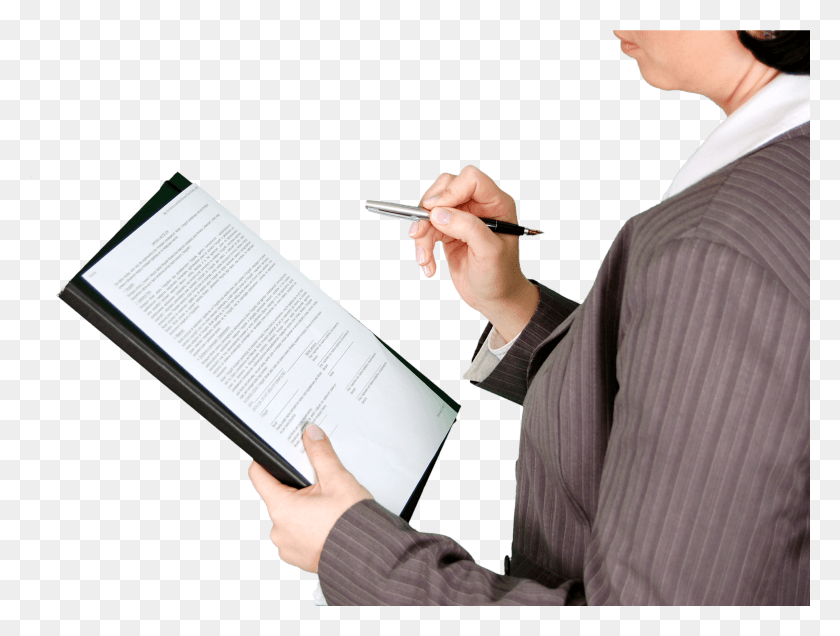 2707x2001 Woman Reading Trough A Paper Document Person Signing Paper, Text, Human, Finger HD PNG Download