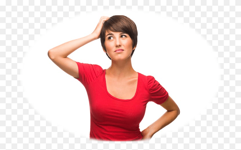 700x463 Woman Red Dress Confused Woman Confused, Person, Human, Female HD PNG Download