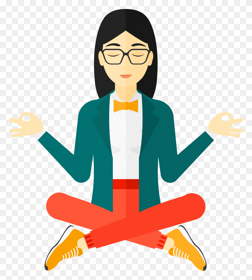 3775x4229 Woman Relaxing And Stress Free Illustrations Woman Asian, Person, Human, Graphics HD PNG Download